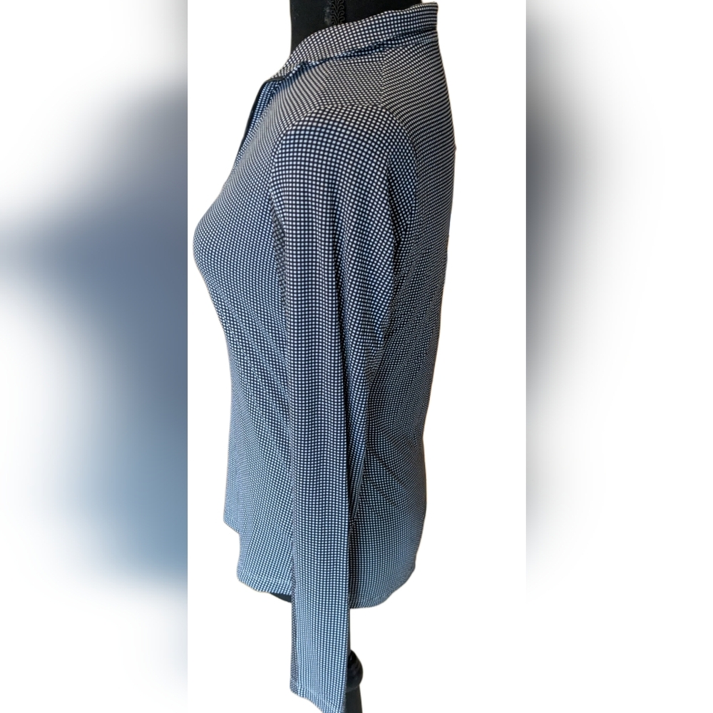 Ibkul Mini Check Mock Neck Top - Picture 6 of 12